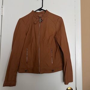 Guess Women's Brown Leather Jacket